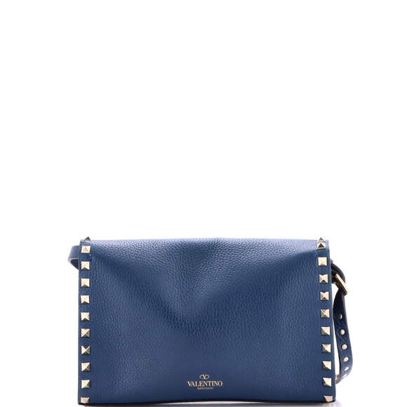 Valentino Garavani Small Rockstud Flip Lock Flap Bag Leather